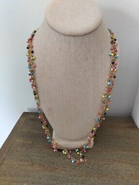 2 Talbots Multicolor Bead Layered Necklace - Women's Jewelry
